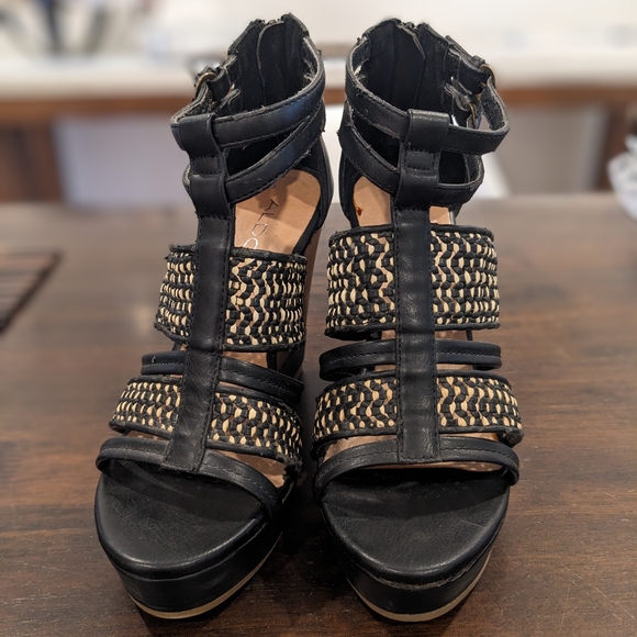 Black & brown wedge heels from Aldo - Picture 2 of 6